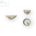 Set per aperitivo con agrifoglio porcellana Richard Ginori, tazze festive in ceramica