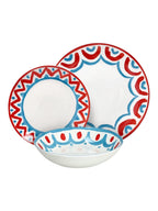Set piatti 18 pezzi Vietri porcellana multicolor Tognana