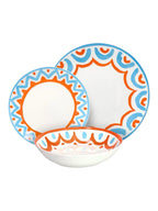 Set piatti 18 pezzi Vietri porcellana multicolor Tognana