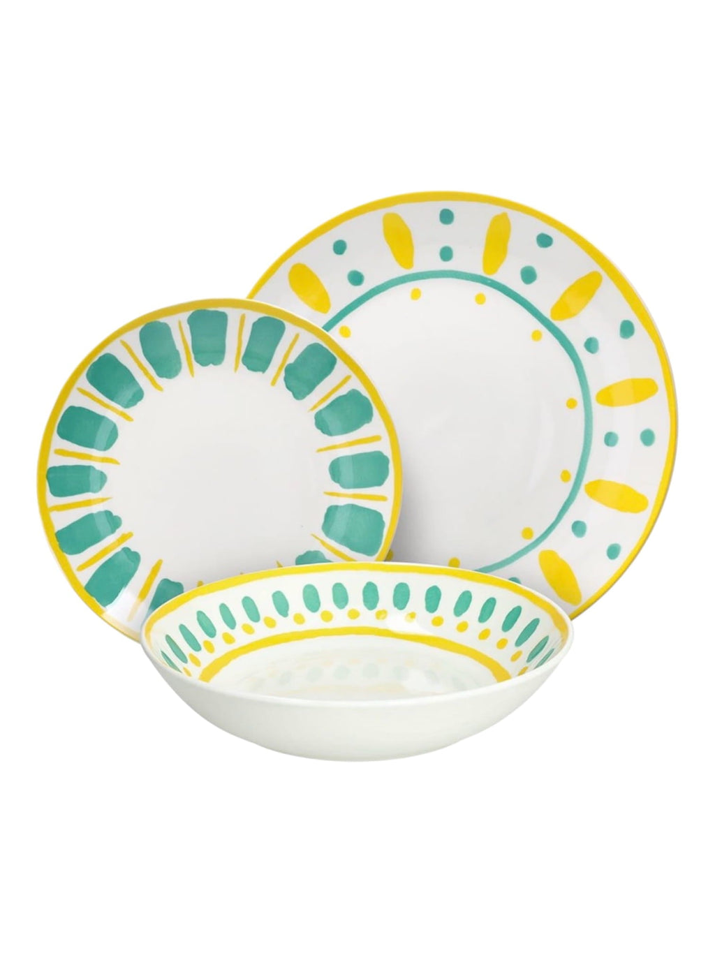 Set piatti 18 pezzi Vietri porcellana multicolor Tognana