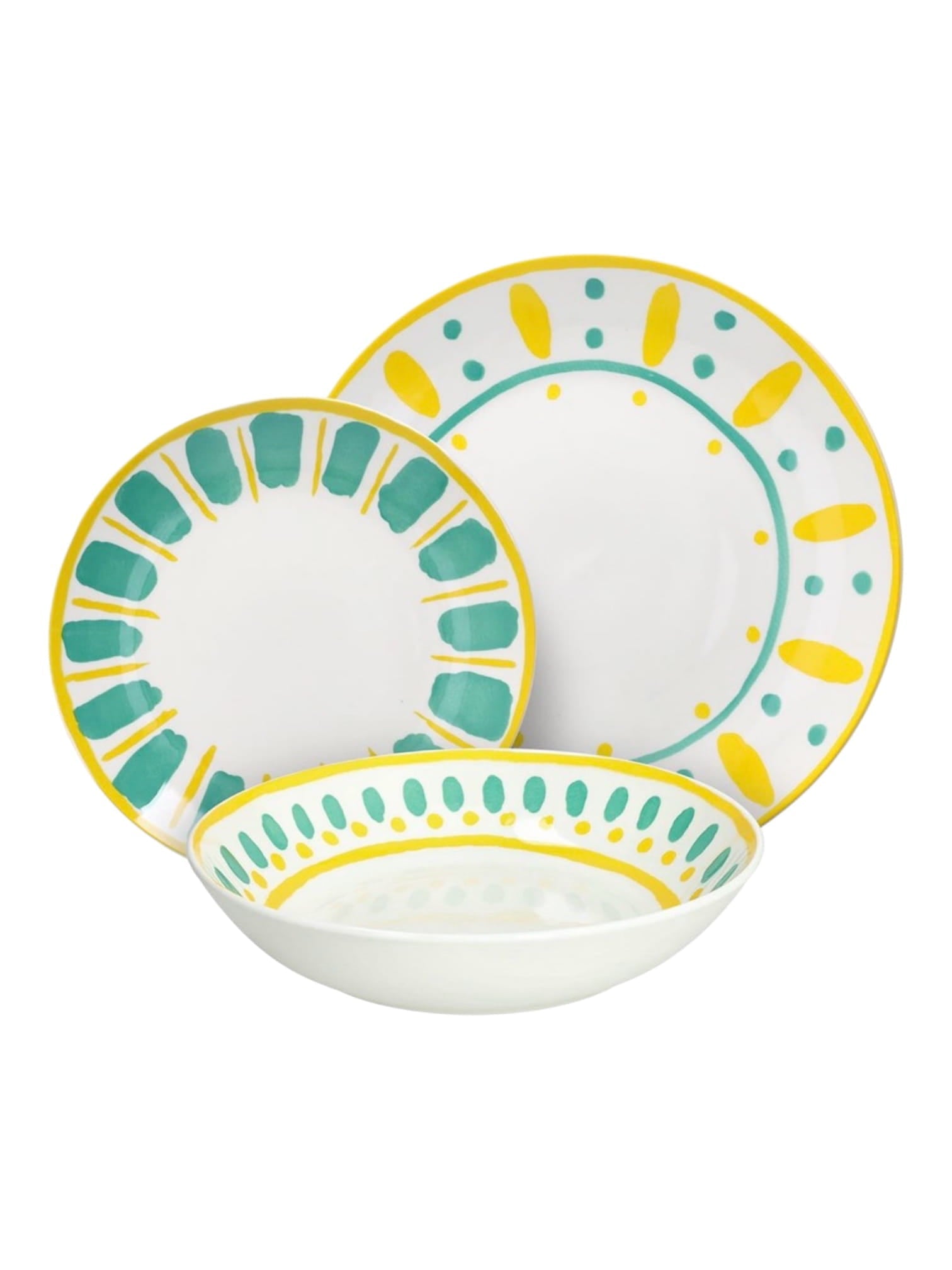 Set piatti 18 pezzi Vietri porcellana multicolor Tognana