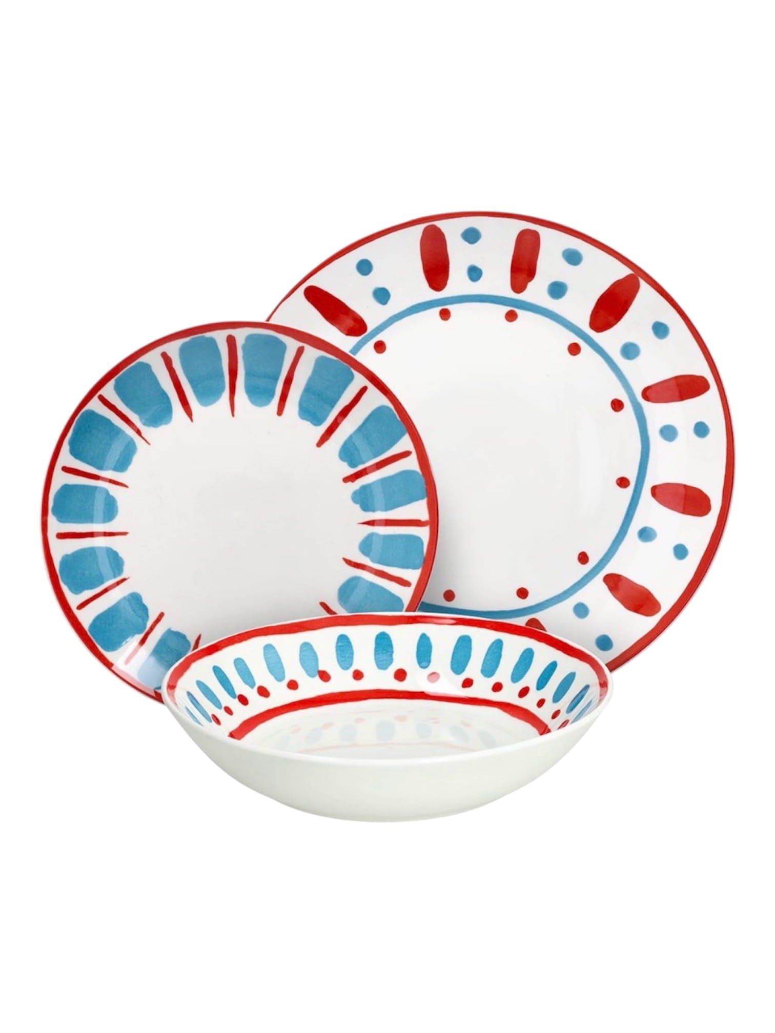 Set piatti 18 pezzi Vietri porcellana multicolor Tognana