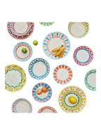 Set piatti 18 pezzi Vietri porcellana multicolor Tognana