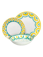 Set piatti 18 pezzi Vietri porcellana multicolor Tognana
