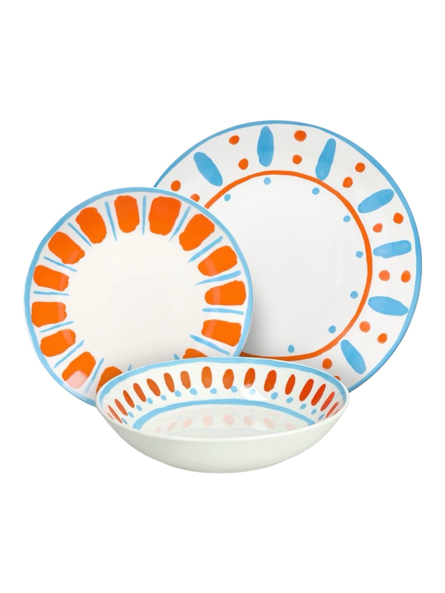 Set piatti 18 pezzi Vietri porcellana multicolor Tognana