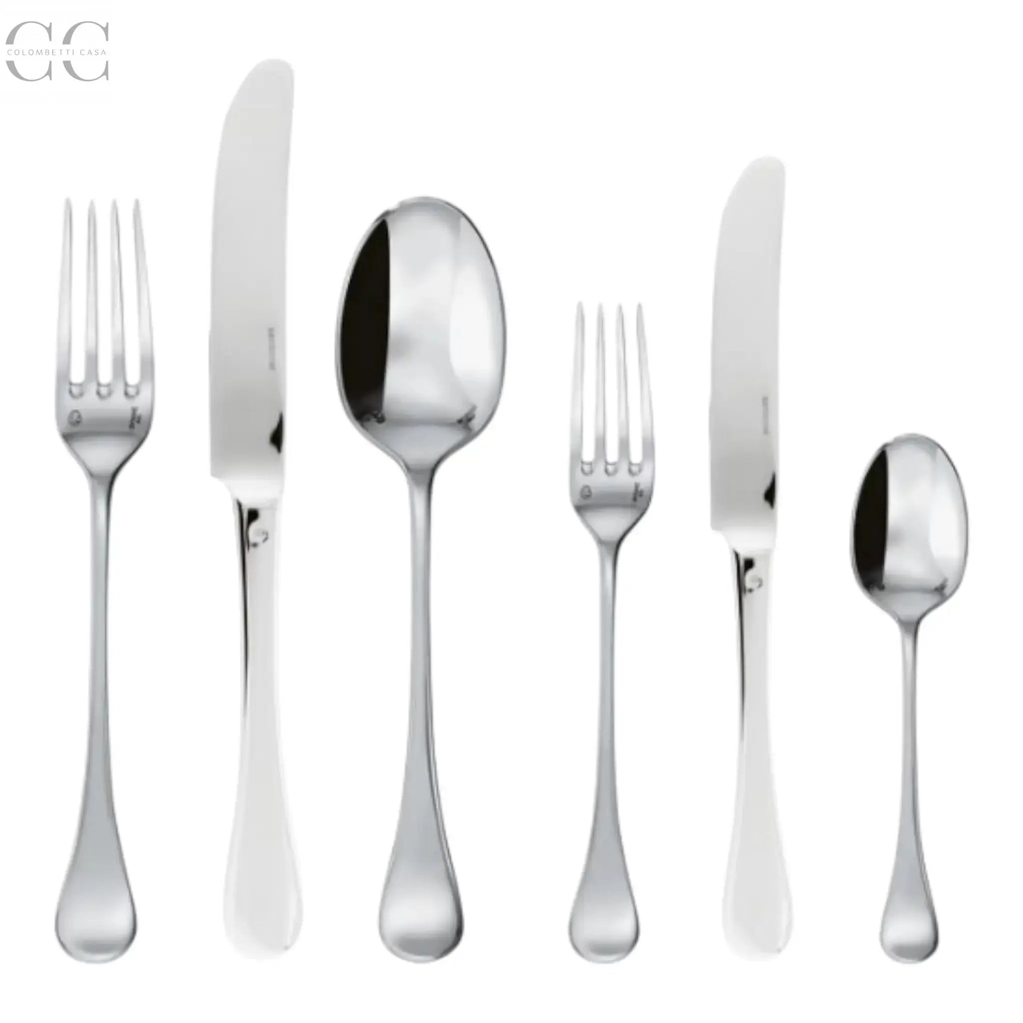 Set posate per 6 persone acciaio Sambonet QueenAnne Colombetti Casa