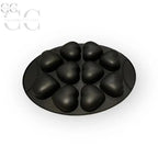 Mold in shape of black heart for baking by Berndes, non-stick aluminum design