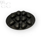 Mold in shape of black heart for baking by Berndes, non-stick aluminum design