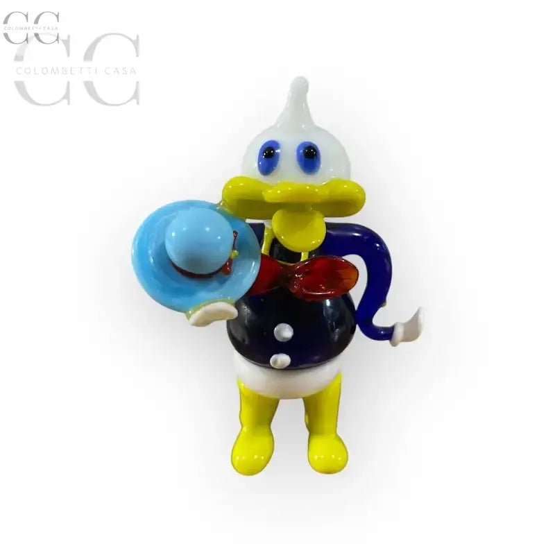 Figurina di vetro colorato di Donald Duck con cappello in vendita