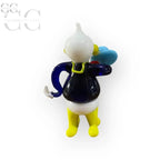 Figurina di vetro colorato di Donald Duck, Statuina-Paperino in esposizione