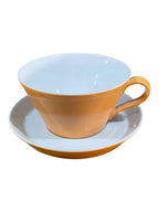 Tazza colazione con piatto Tric arancione porcellana Azberg