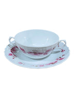 Tazza da brodo vecchio Ginori fiori rosa