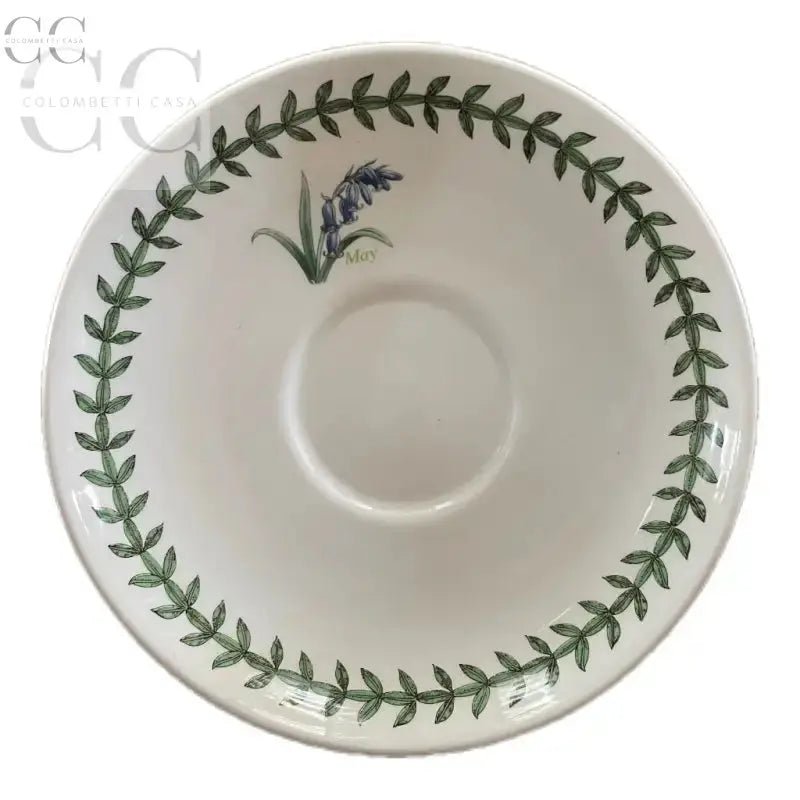 Saucer con bordo floreale della Tazza da tè Mese Maggio Botanic Garden Portmeirion
