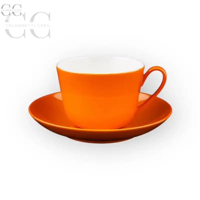 Tazze in porcellana arancione con piatto della collezione Wonderful World Villeroy&Boch