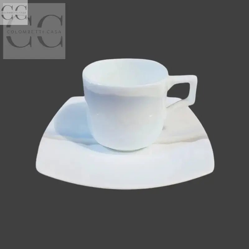 Set di tazze Richard Ginori in porcellana bianca con piattino