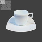 Set di tazze Richard Ginori in porcellana bianca con piattino