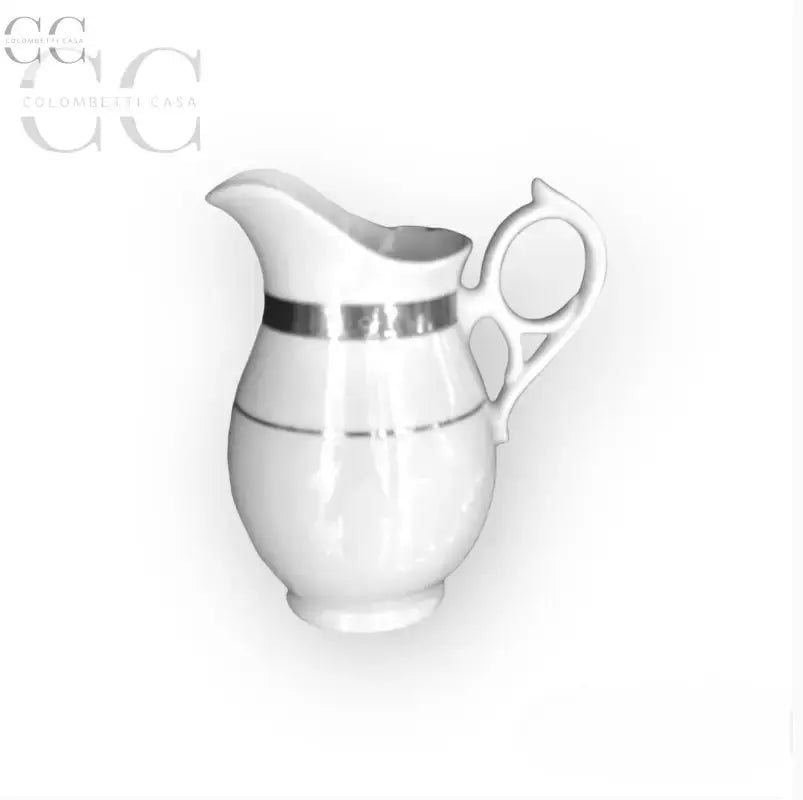 Giara in porcellana Weissestal con rifinitura in platino inciso elegante