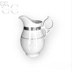 Giara in porcellana Weissestal con rifinitura in platino inciso elegante