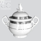 Zuccheriera in porcellana Weissestal con coperchio nel set Tazze the