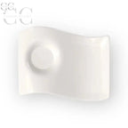 Piatto curvo in ceramica bianca per tazze e tazzine Villeroy&Boch New Wave