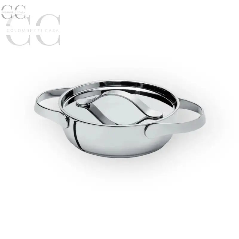 Casseruola inox Serafino Zani con coperchio, cm 20, ideale per cucinare