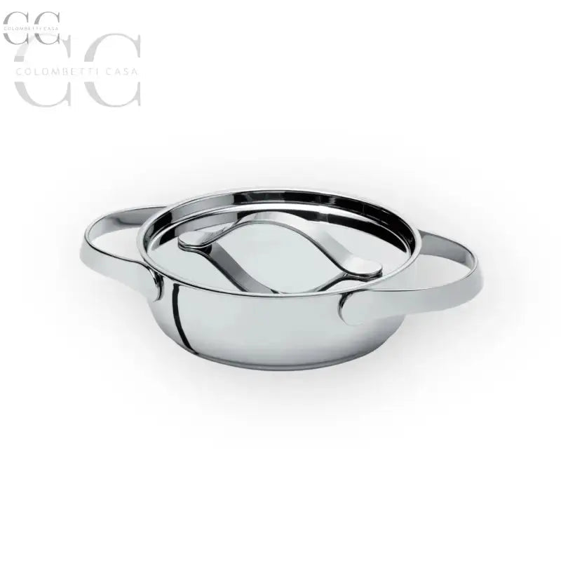 Casseruola inox Serafino Zani con coperchio, cm 20, ideale per cucinare