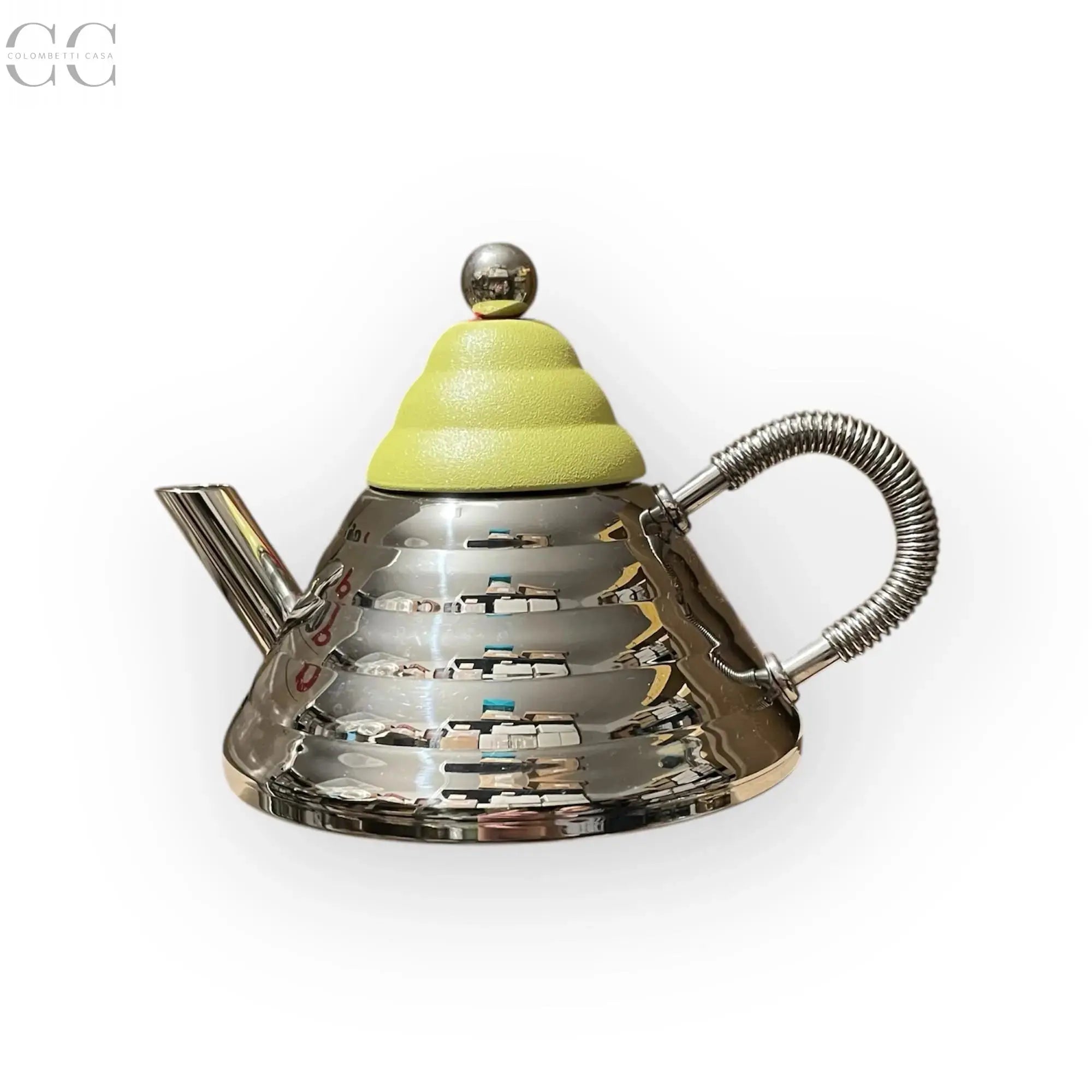 Teiera Archimede con coperchio colorato acciaio Stella Colombetti Casa