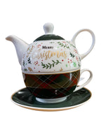Teiera con tazza natalizia
