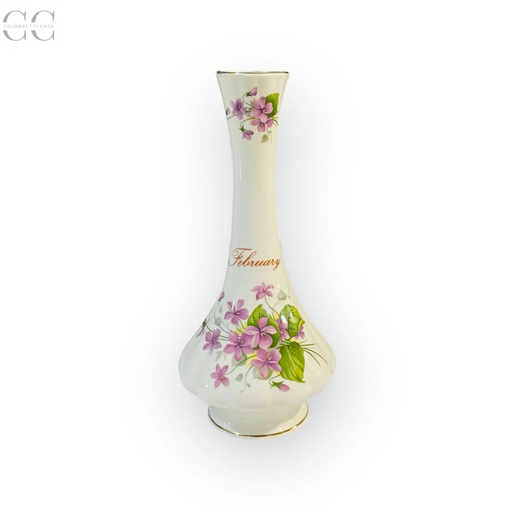 Vaso fiori del mese Febbraio porcellana Queen’s Colombetti Casa