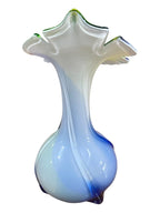 Vasetto in vetro multicolor blu giallo verde bianco