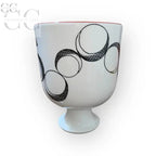Cup with black circle design by Richard Ginori, perfect for tazze e tazzine natalizie