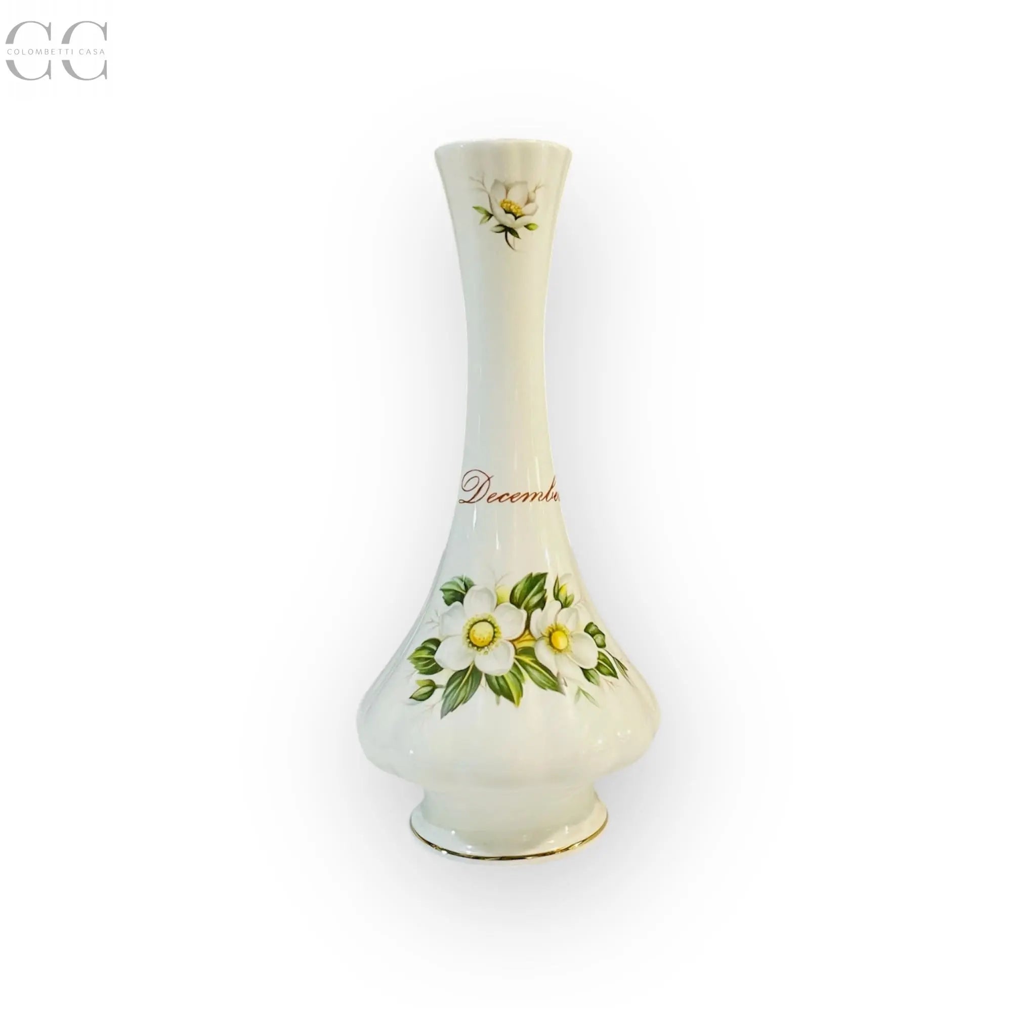Vaso fiori del mese Dicembre porcellana Queen’s Colombetti Casa