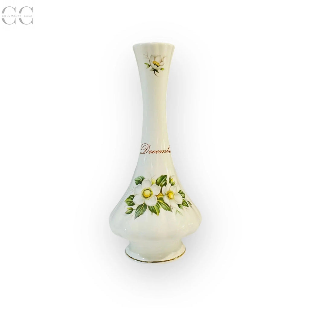 Vaso fiori del mese Dicembre porcellana Queen’s Colombetti Casa