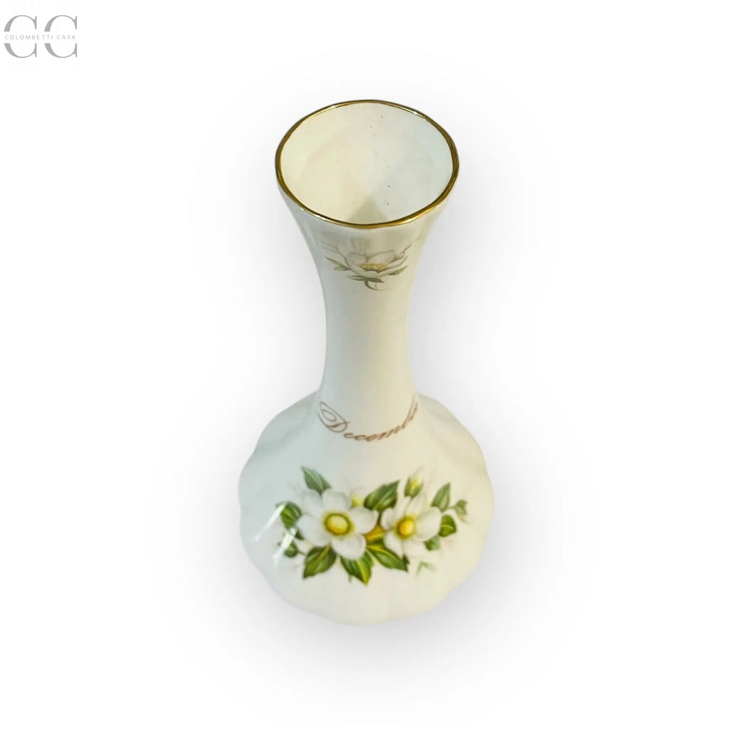 Vaso fiori del mese Dicembre porcellana Queen’s Colombetti Casa