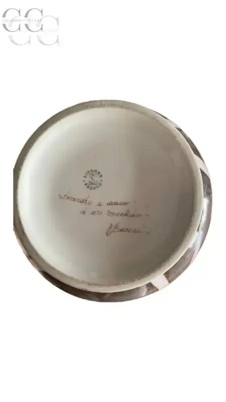 Base di vaso in ceramica con marchio del produttore, Limoges decorato a mano