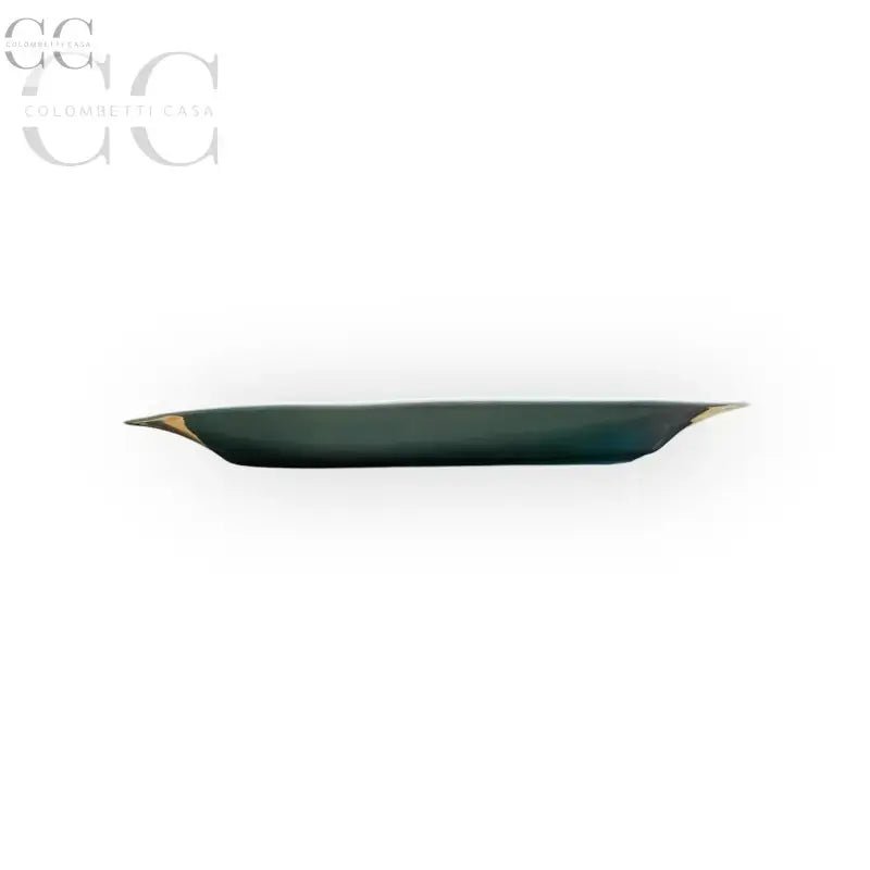 Vassoio ovale Mira colore porcellana Villeroy&Boch in verde scuro decorativo