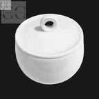 Zuccheriera Borromeo bianco in porcellana con coperchio di Richard Ginori