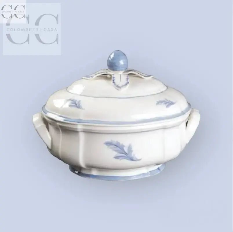 Zuppiera Casa Azul Villeroy & Boch in ceramica bianca con motivi floreali blu