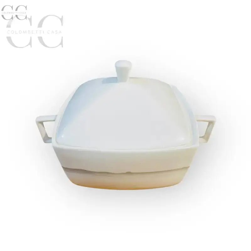 Casseruola bianca con coperchio Zuppiera Vela porcellana Richard Ginori