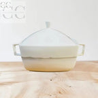 Zuppiera Vela Richard Ginori, elegante insalatiera in porcellana bianca con coperchio